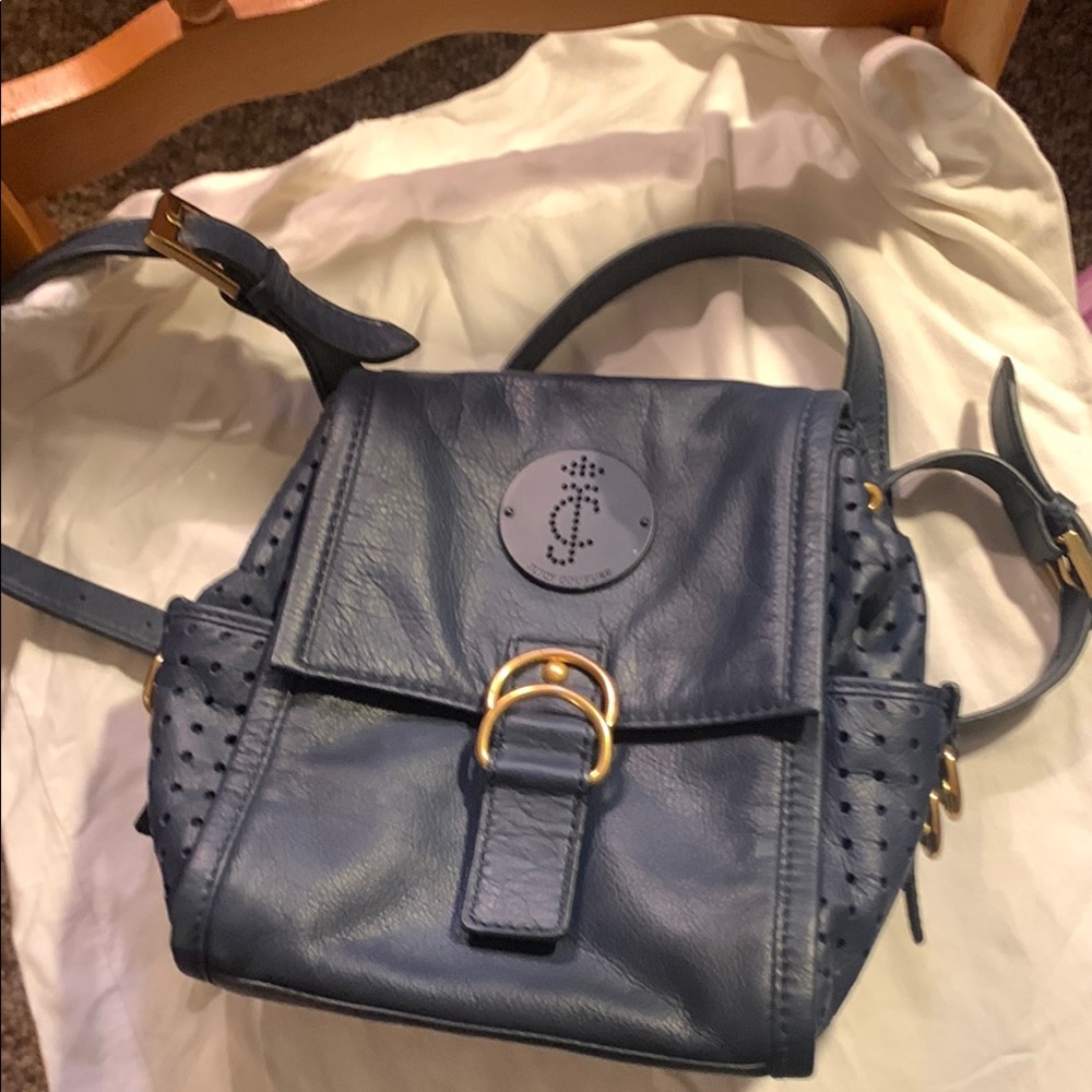 Small Juicy Coiture Navy Backpack purse